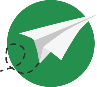 A paper aeroplane in flight